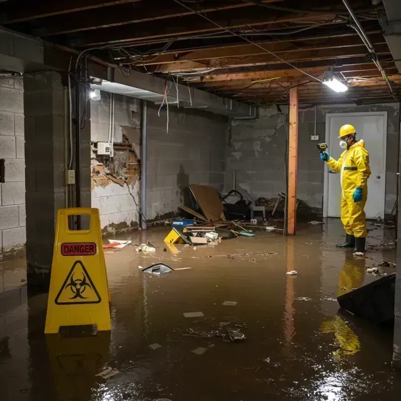 Flooded Basement Electrical Hazard in Spotsylvania Courthouse, VA Property